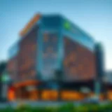 Architectural Marvel of Holiday Inn Dubai Science Park Stunning exterior of Holiday Inn Dubai Science Park showcasing modern architecture