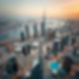Aerial view of Dubai's skyline showcasing iconic landmarks