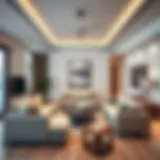 A contemporary living room with minimalist decor