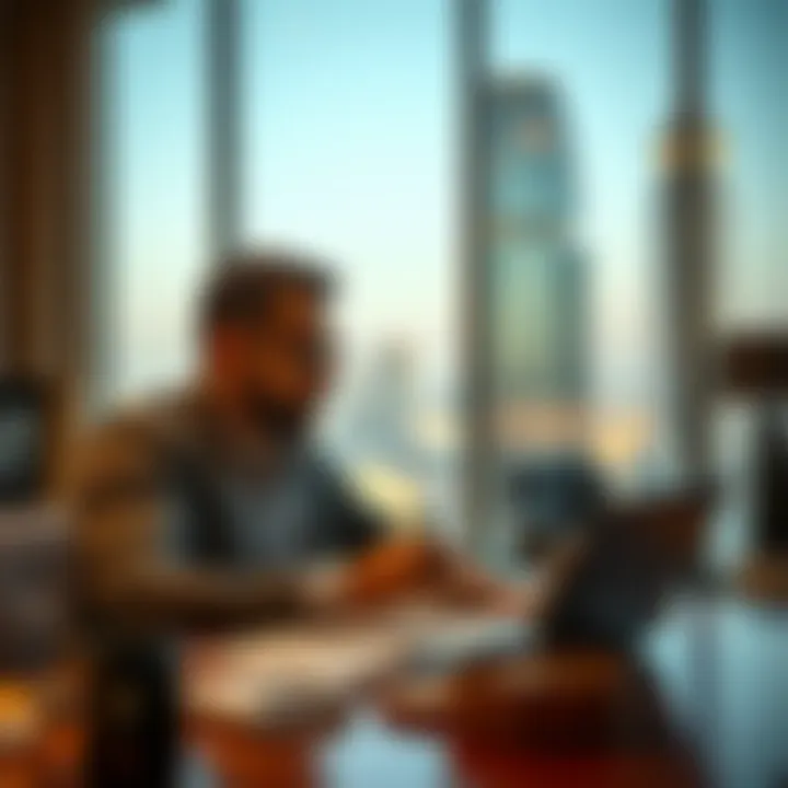 Analyzing Investment Opportunities in Dubai Investor analyzing property investment options