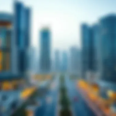 Modern Skyline of JLT Cluster E Modern skyline view of JLT Cluster E