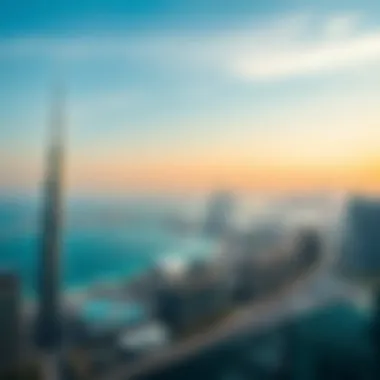 Panoramic view of Jumeirah Beach Residence skyline