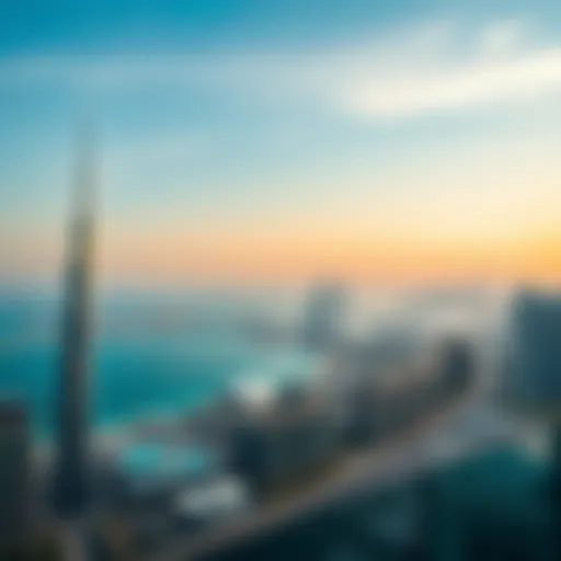 Panoramic view of Jumeirah Beach Residence skyline