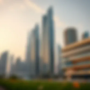 Innovative Architecture in UAE Real Estate Modern skyscrapers showcasing innovative architecture in UAE