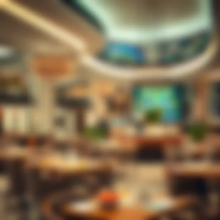 Elegant dining space within Max Mushrif Mall highlighting various culinary delights