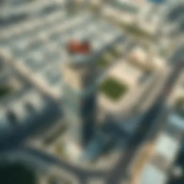 Aerial Perspective of Nassima Tower Aerial view highlighting the strategic location of Nassima Tower on Sheikh Zayed Road