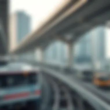 Infrastructure and Transportation Modern infrastructure with transportation systems in a global city