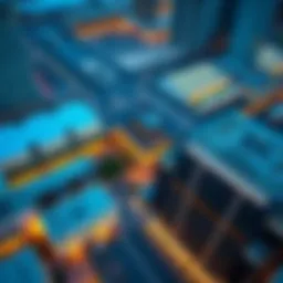 Aerial view of Dubai Mall and Burj Khalifa showcasing parking structures