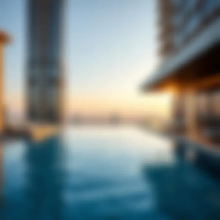 Infinity pool with breathtaking views at No.9 Dubai Marina