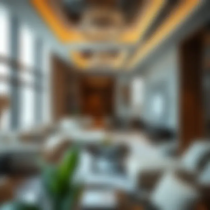 Luxurious interior of a high-end apartment at No.9 Dubai Marina