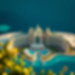 Aerial view of the Royal Atlantis Resort showcasing its architectural grandeur