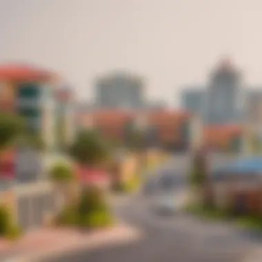 Vibrant neighborhood scene illustrating emerging areas