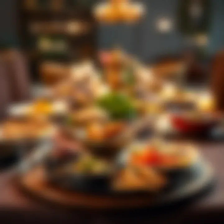 A beautifully arranged Iftar table with traditional dishes