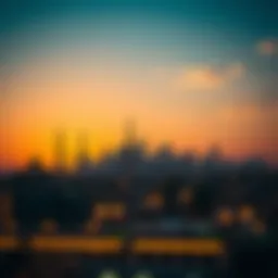 A serene sunset over the UAE skyline during Ramadan