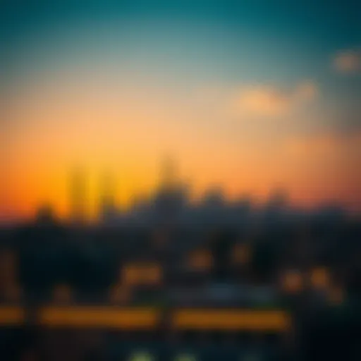 A serene sunset over the UAE skyline during Ramadan