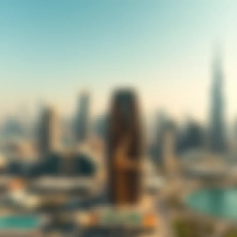 A panoramic view of Dubai's skyline showcasing various rental properties