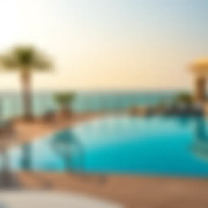 Stunning poolside view at a Ras Al Khaimah accommodation