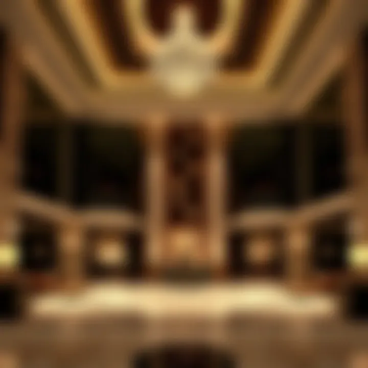 Luxurious lobby of the Sheraton Hotel in Dubai showcasing elegant design