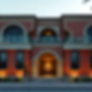 Intricate Arabesque patterns adorning a Dubai villa facade