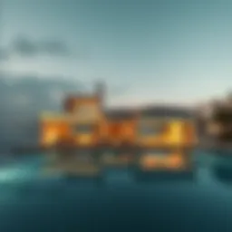 Luxurious villa overlooking the Dubai skyline