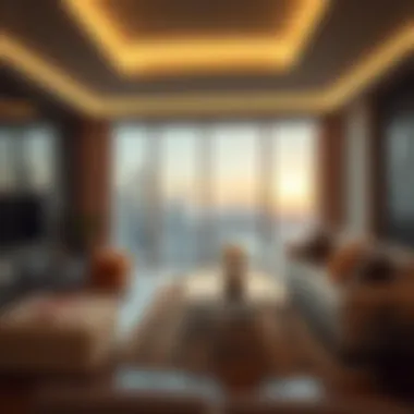 Modern apartment with breathtaking views of the city