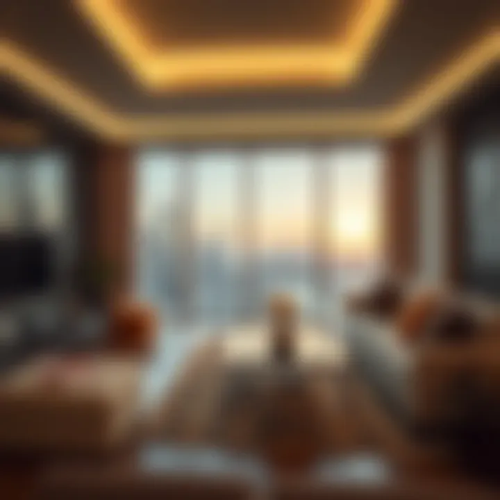 Modern apartment with breathtaking views of the city