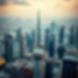 Aerial view of Dubai skyline showcasing diverse architecture