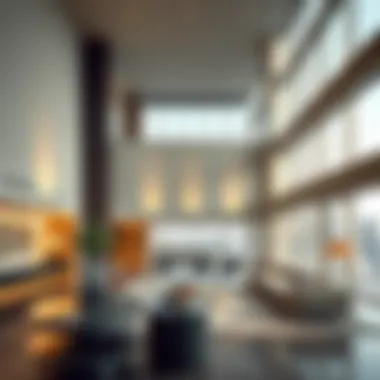 Interior layout highlighting innovative design features