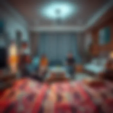 Diverse group of individuals in a shared living environment