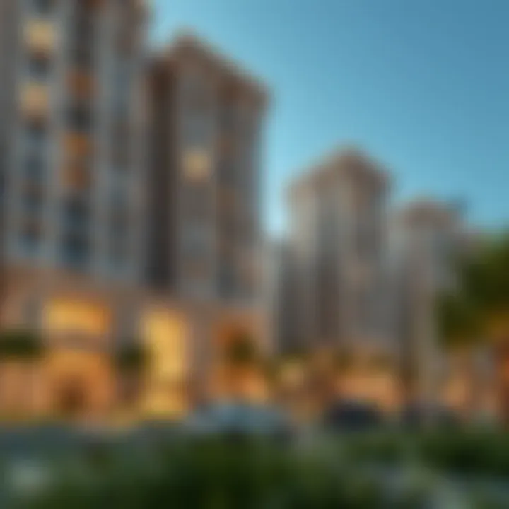 An illustration of a luxury residential development in Dubai