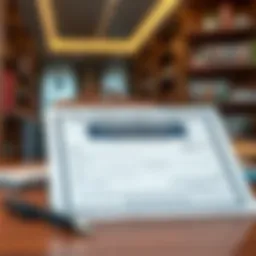 Ejari registration certificate displayed on a desk