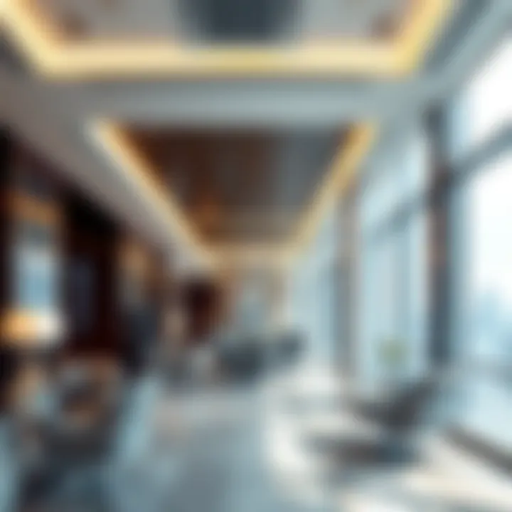 Interior view showcasing the elegant design and spacious layout of office spaces