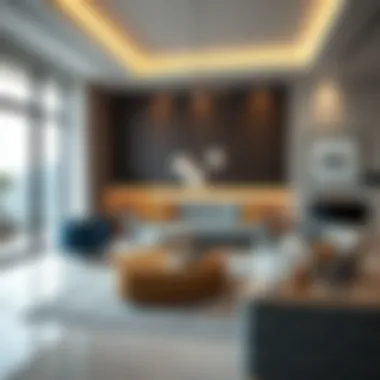 Contemporary design elements in Dubai furnishings