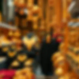A stunning display of gold jewelry in Dubai's Gold Souk