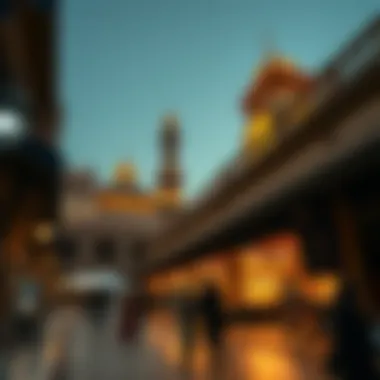 Architectural Beauty of the Gold Souk Traditional architecture of the Gold Souk marketplace