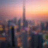 Stunning view of iconic Dubai skyline