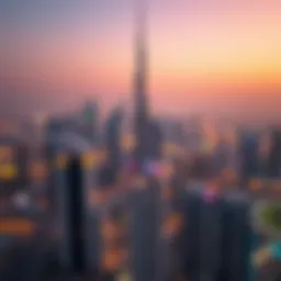 Stunning view of iconic Dubai skyline
