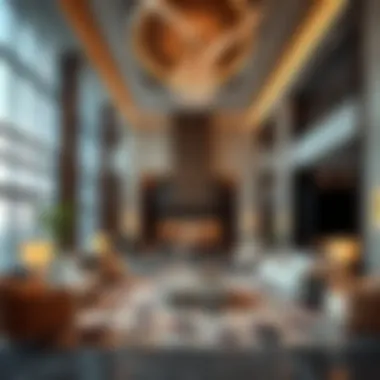 Luxurious interior lobby of Volante Tower showcasing modern design